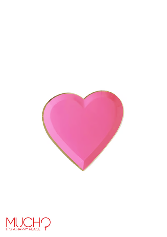 Pink Heart 7 Inch Plates