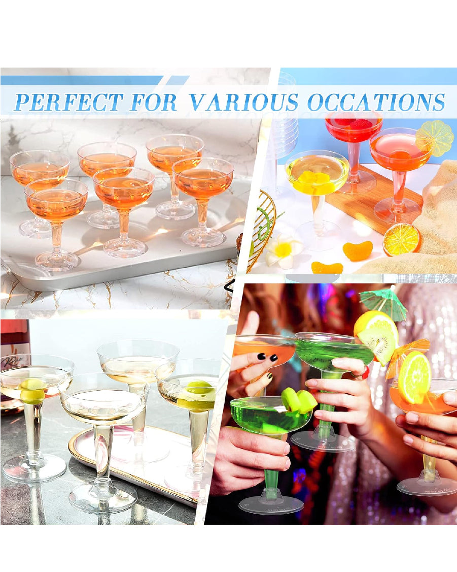 Premium Plastic Glasses (Pack of 6)