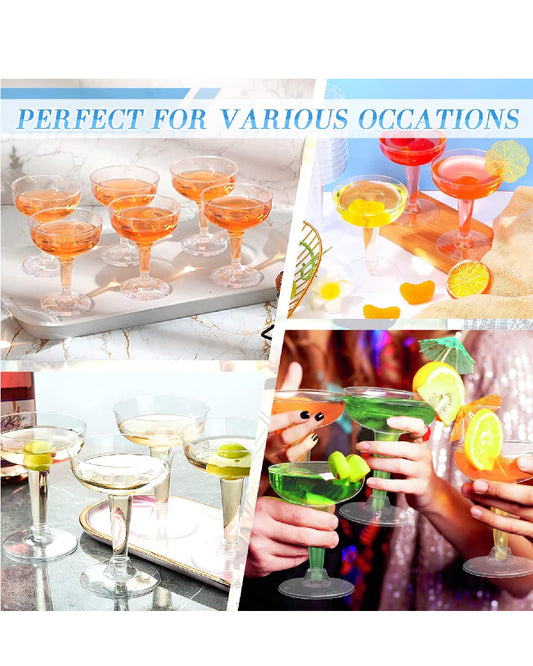 Premium Plastic Glasses (Pack of 6)