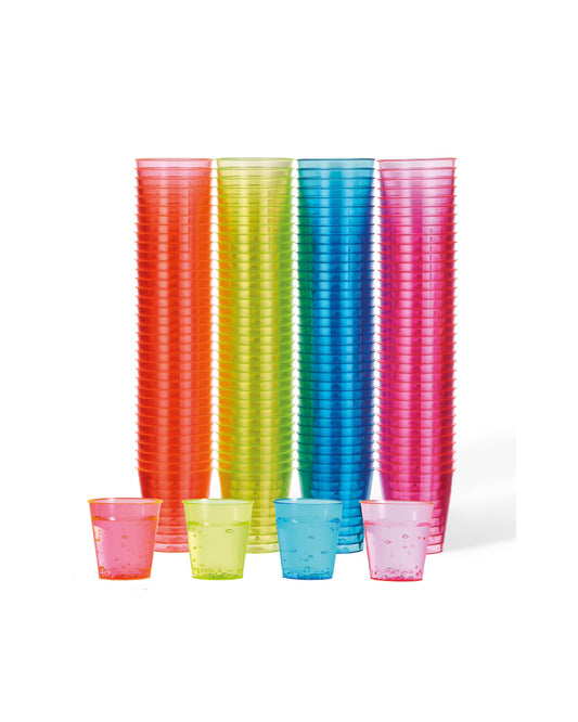 Mini Colored Plastic Shot Cups (Pack of 30)