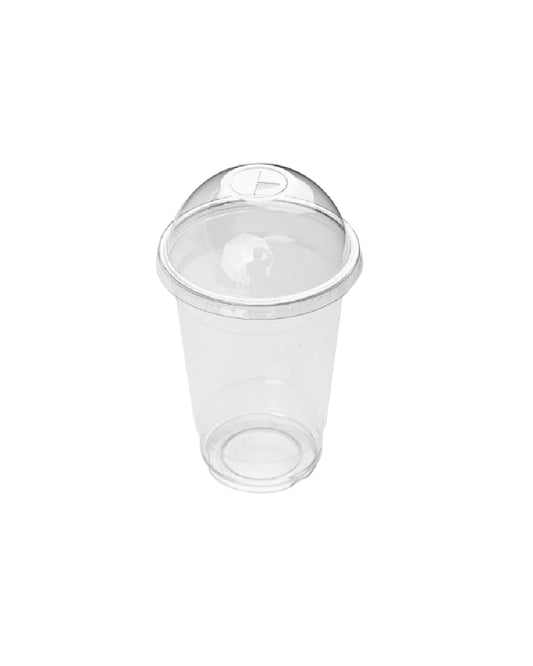Clear Plastic Smoothie Cups with Lids (Pack of 50)