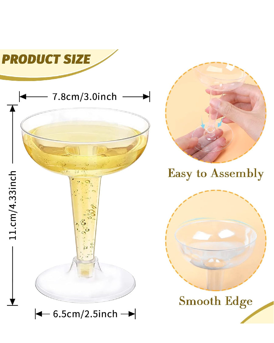 Premium Plastic Glasses (Pack of 6)