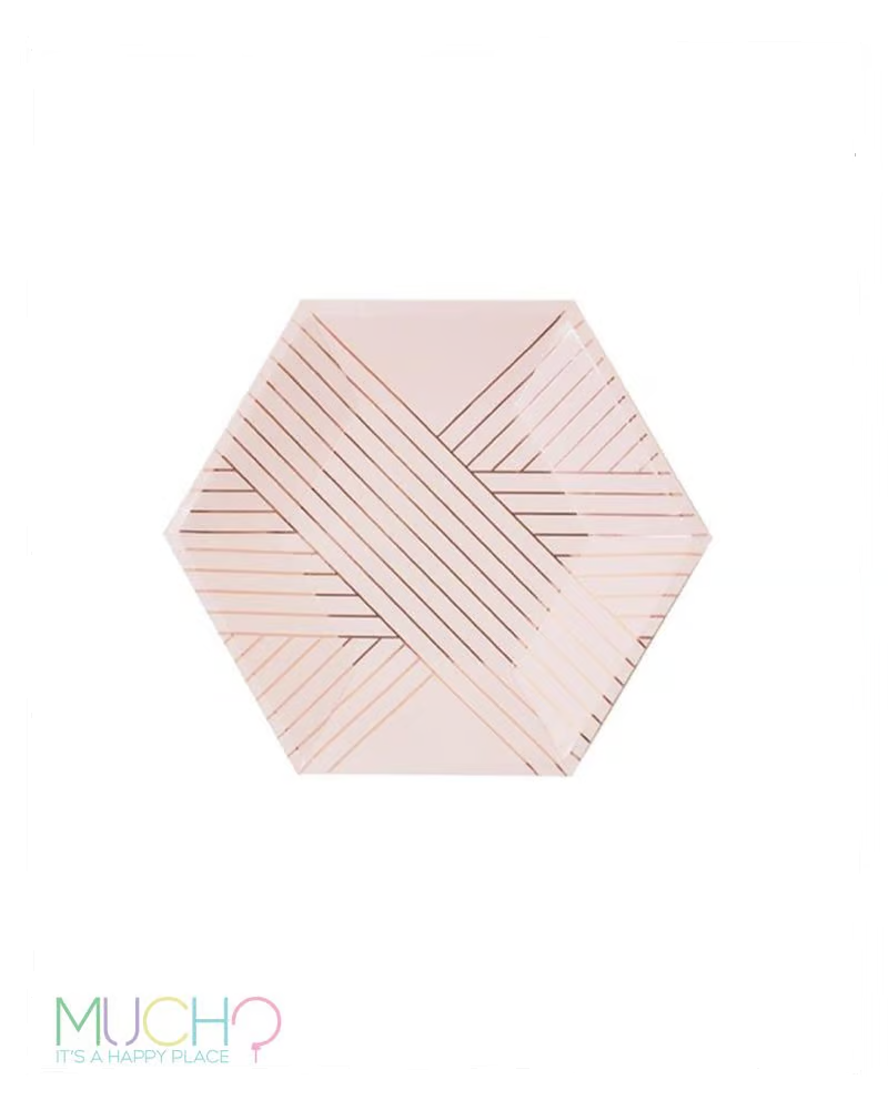 Striped Pink Plates