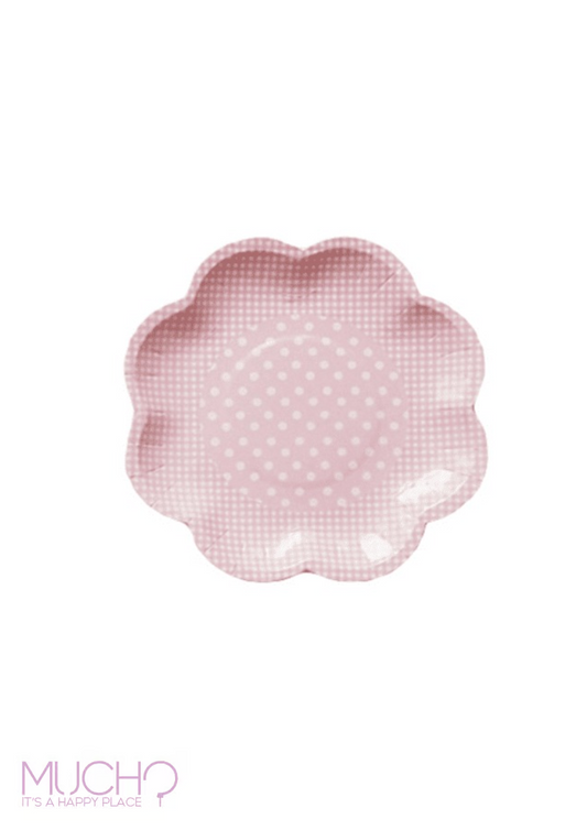Pastel Pink Polka Dot Plates