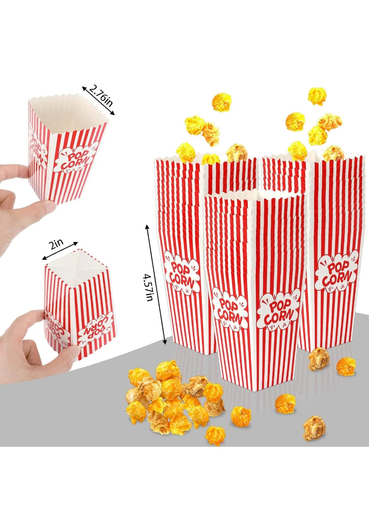 Red Popcorn Cups (Pack of 12)