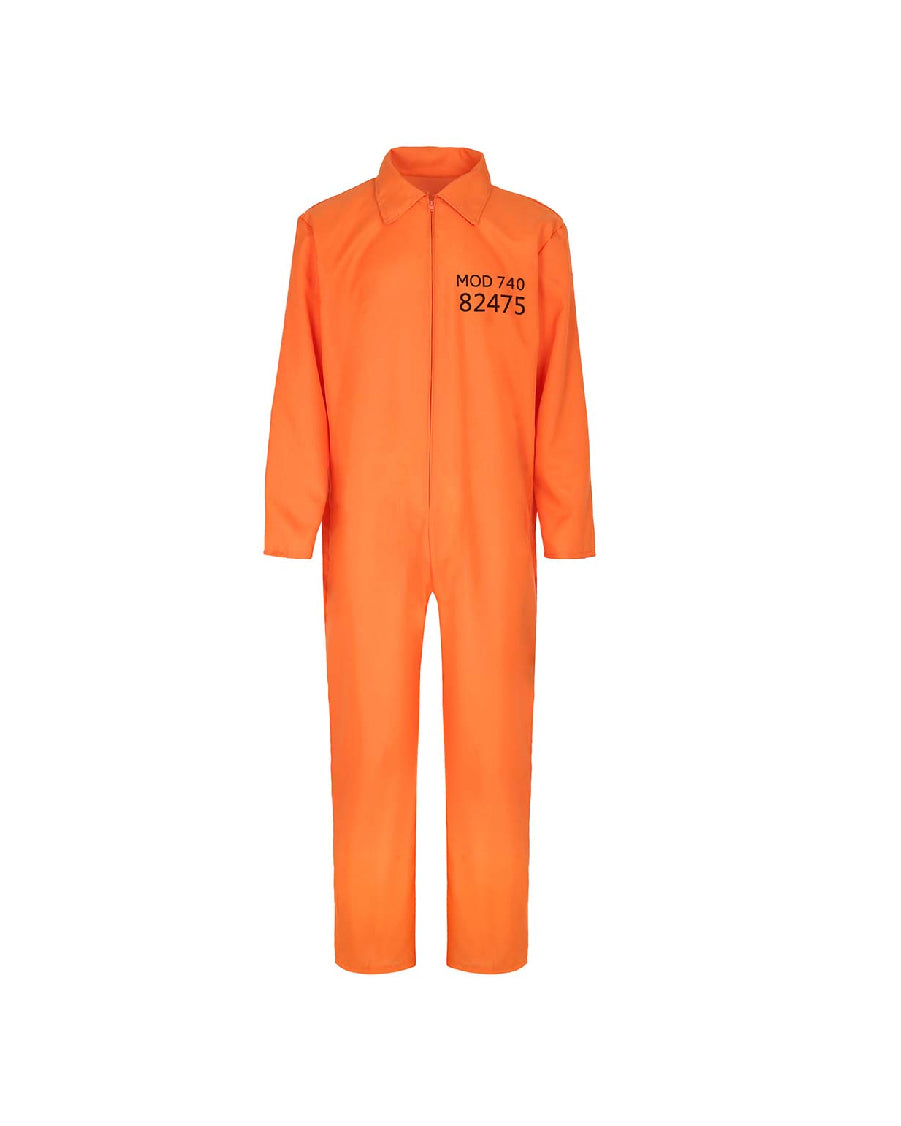 Prisoner Jumpsuit Jail Convict Orange Outfit
