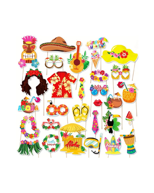 Hawaiian Party Photo Booth Props