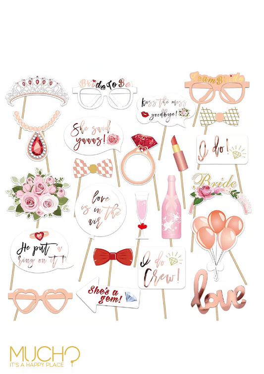 Floral Bride to be Photo Booth Props