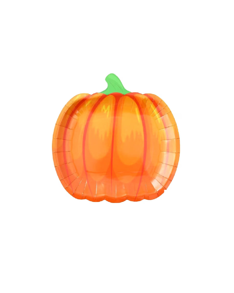 Orange 9IN Pumpkin Plates