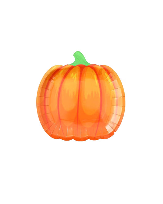 Orange 9IN Pumpkin Plates