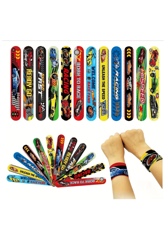 Racing Cars Slap Bracelet (Pack of 12)