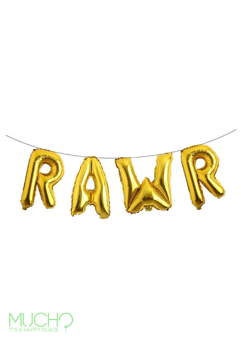 RAWR Balloon Banner