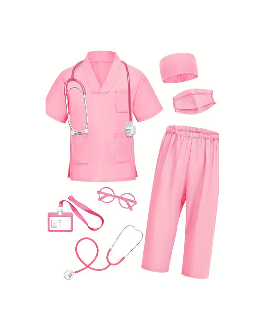 Pink Scrubs Kids Costume