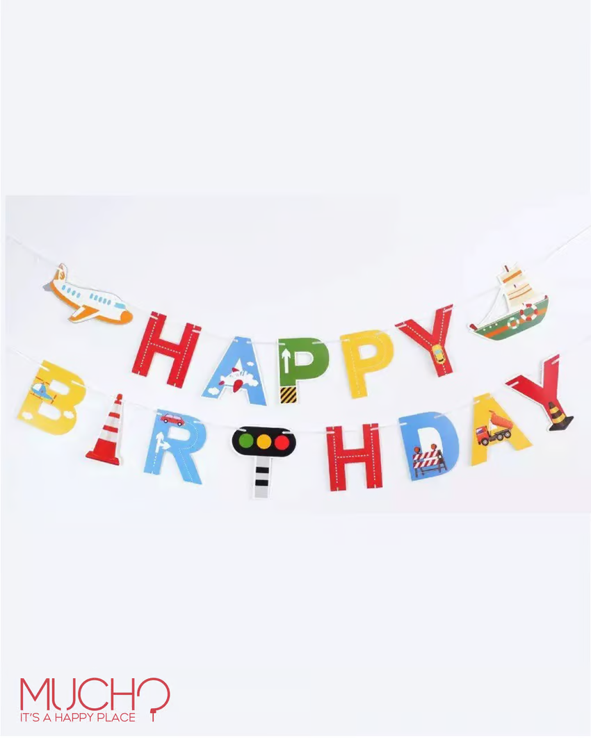 Vehicle Happy Birthday Banner