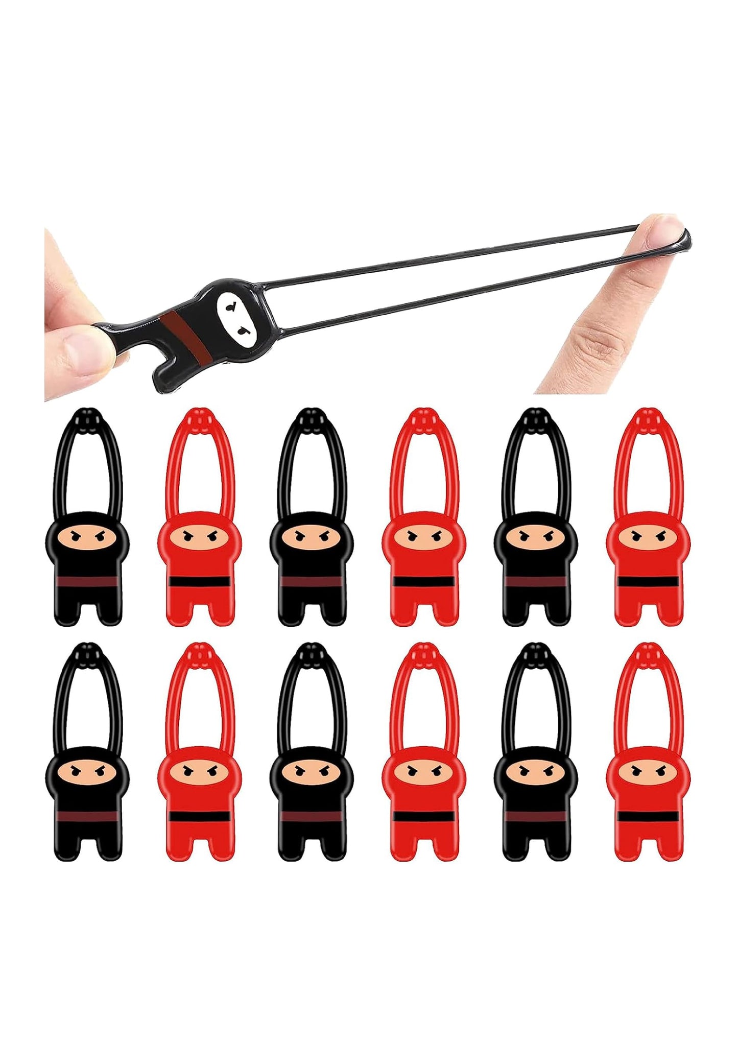 Finger Slingshot Toy Stretchy Ninja Elastic Mini Sticky Toys (Pack of 12)