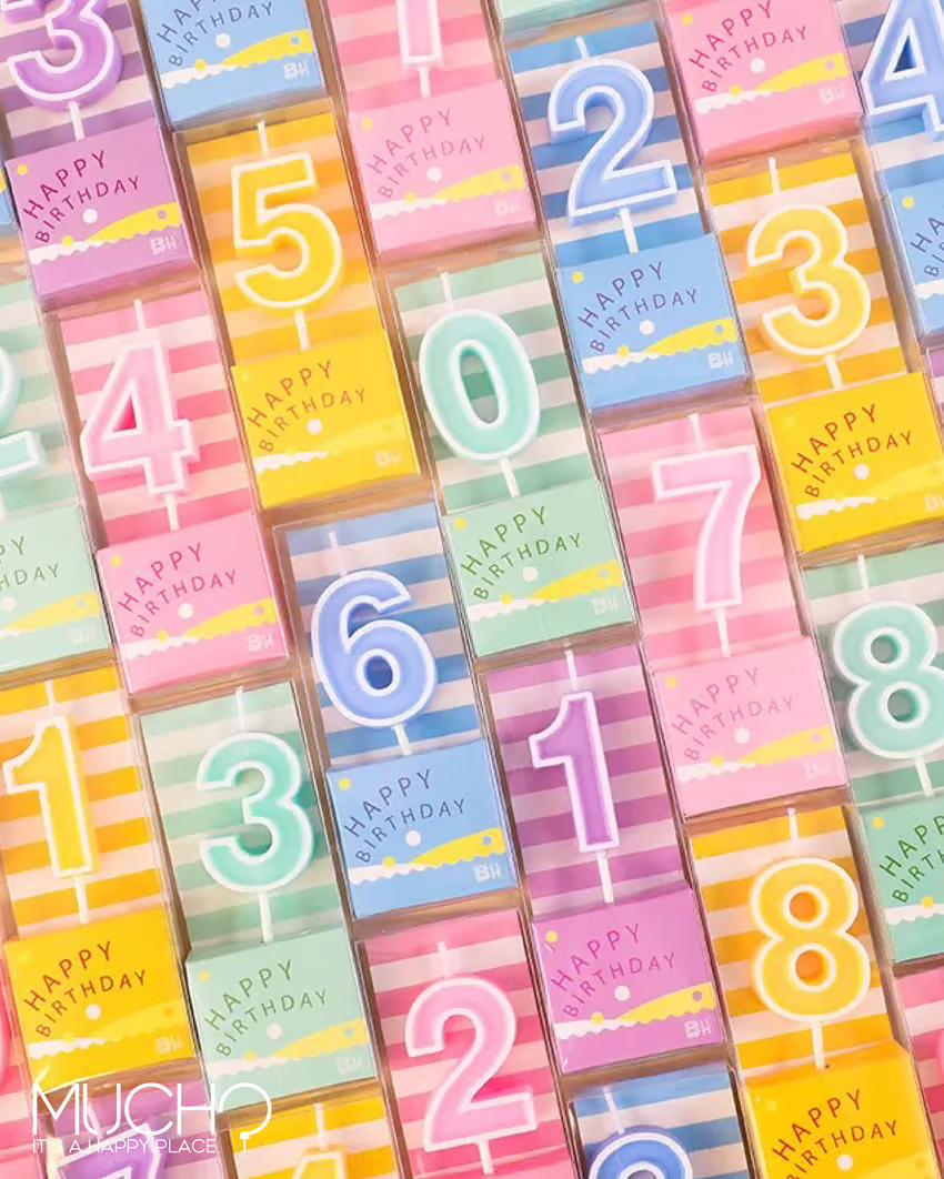 Numbers Pastel Candles