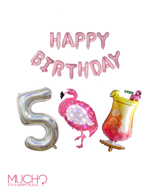 Flamingo Balloons Set