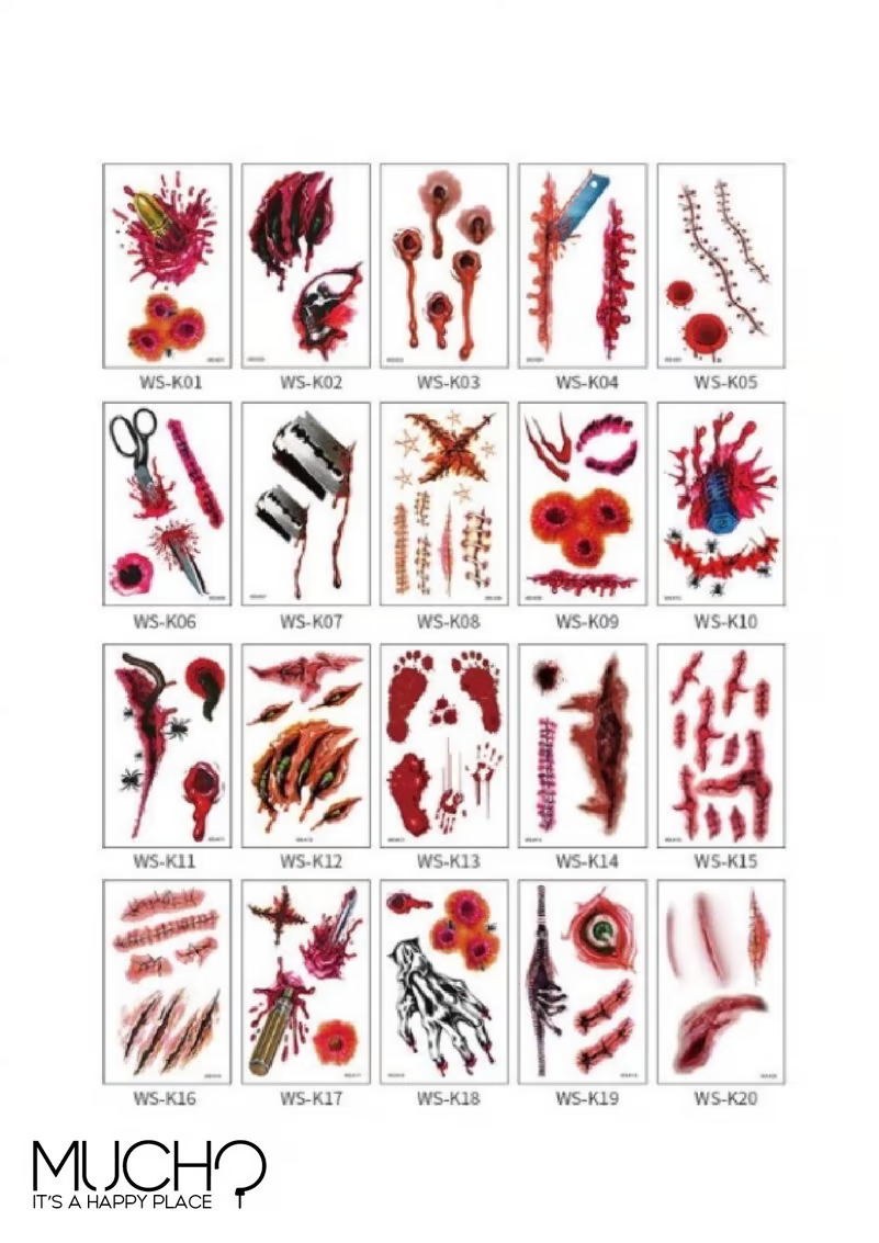 Body Tattoo Sheet (1 Random Design)