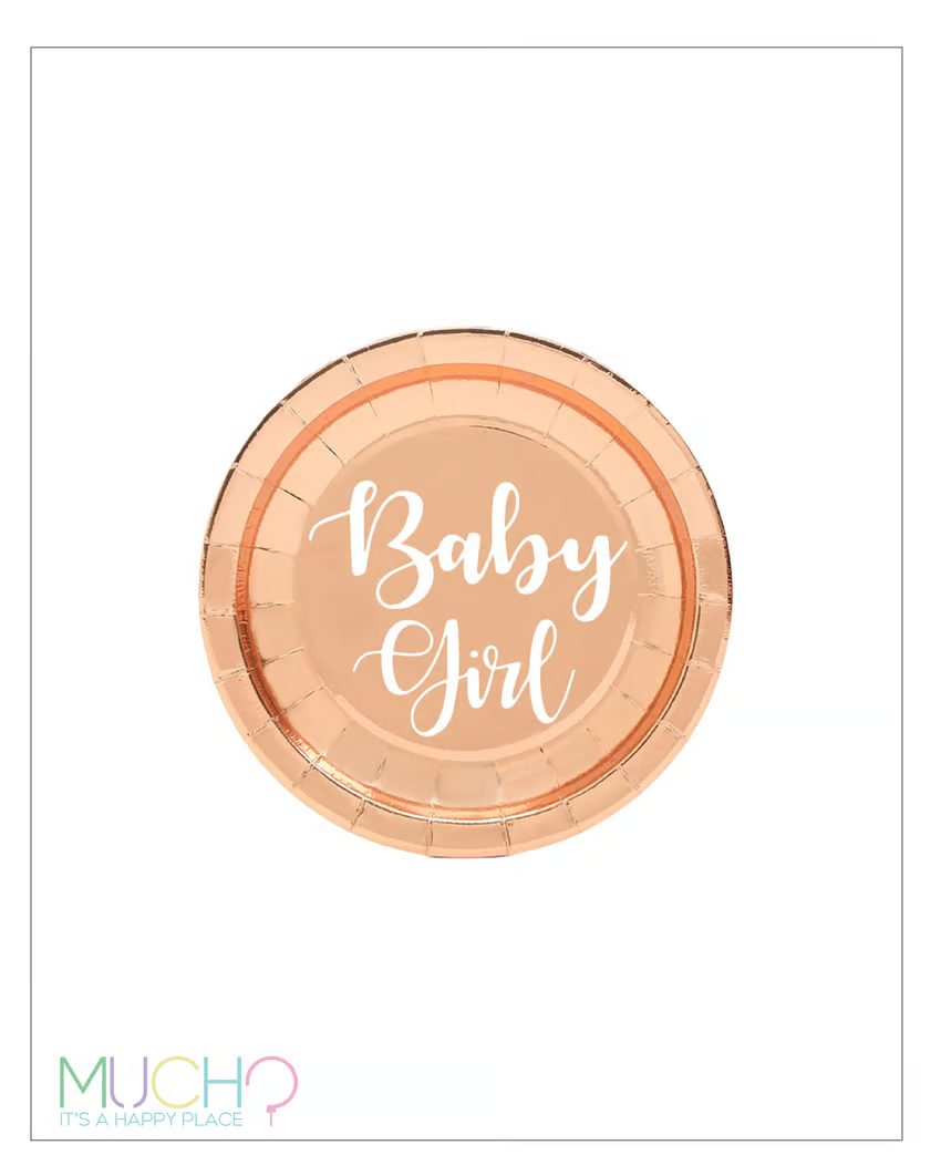 Baby Girl 7 Inch Plates