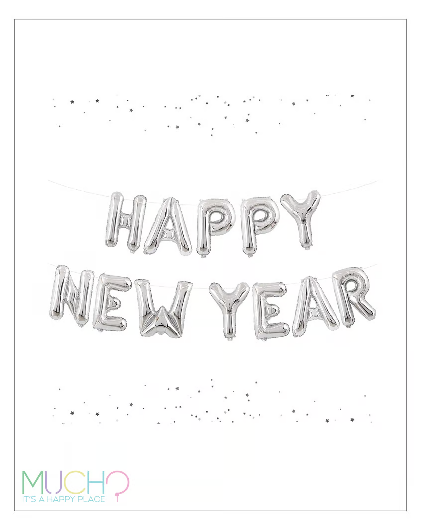 New Year Balloon Banner