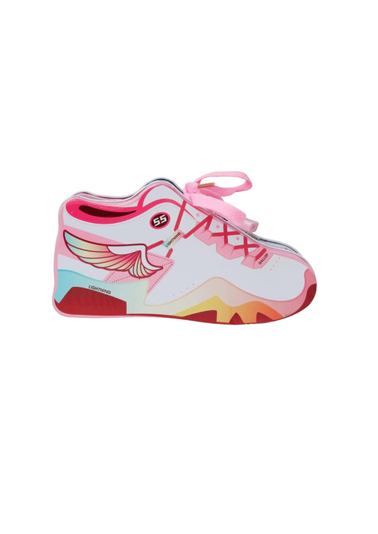 Soccer Shoe Shape Pink Metal Piggy Bank