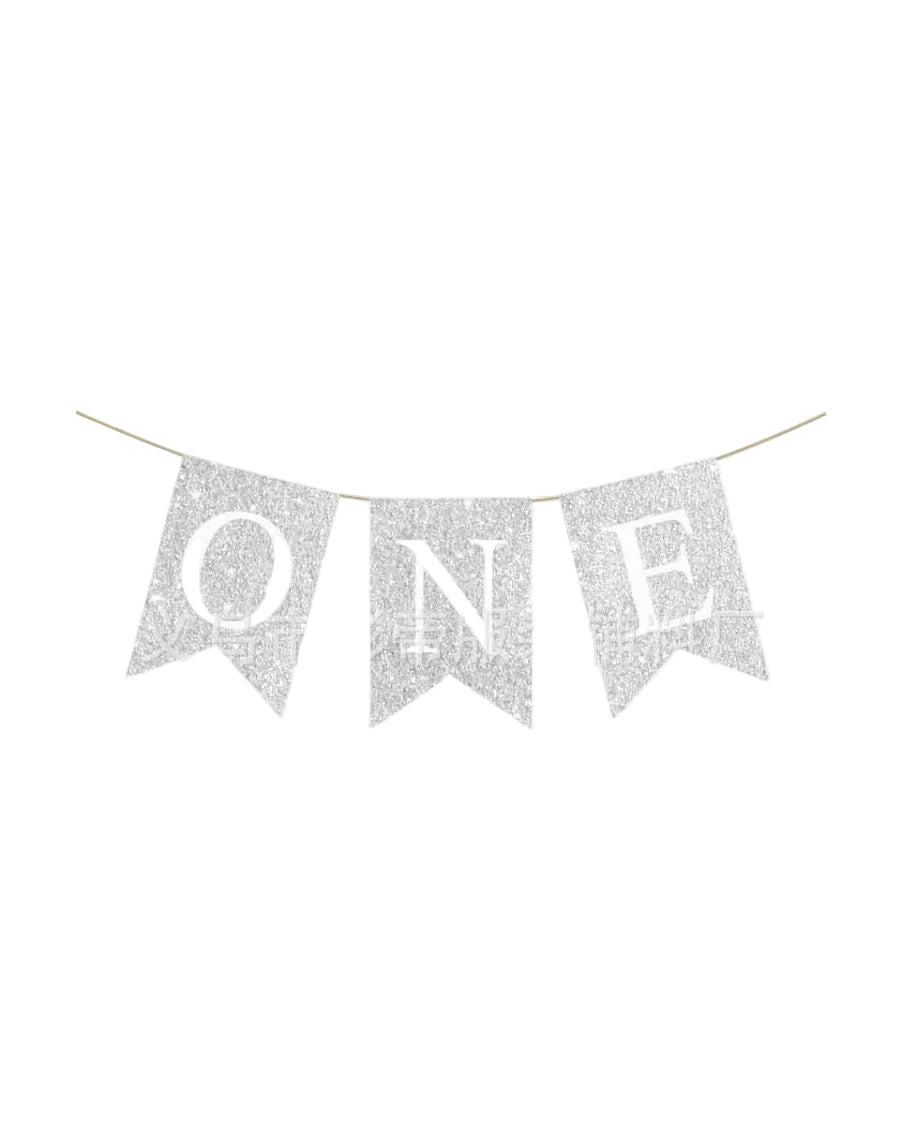 One Silver Shimmer Banner