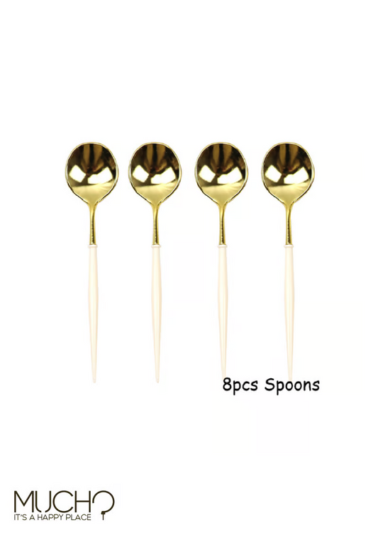 White/Gold Spoons