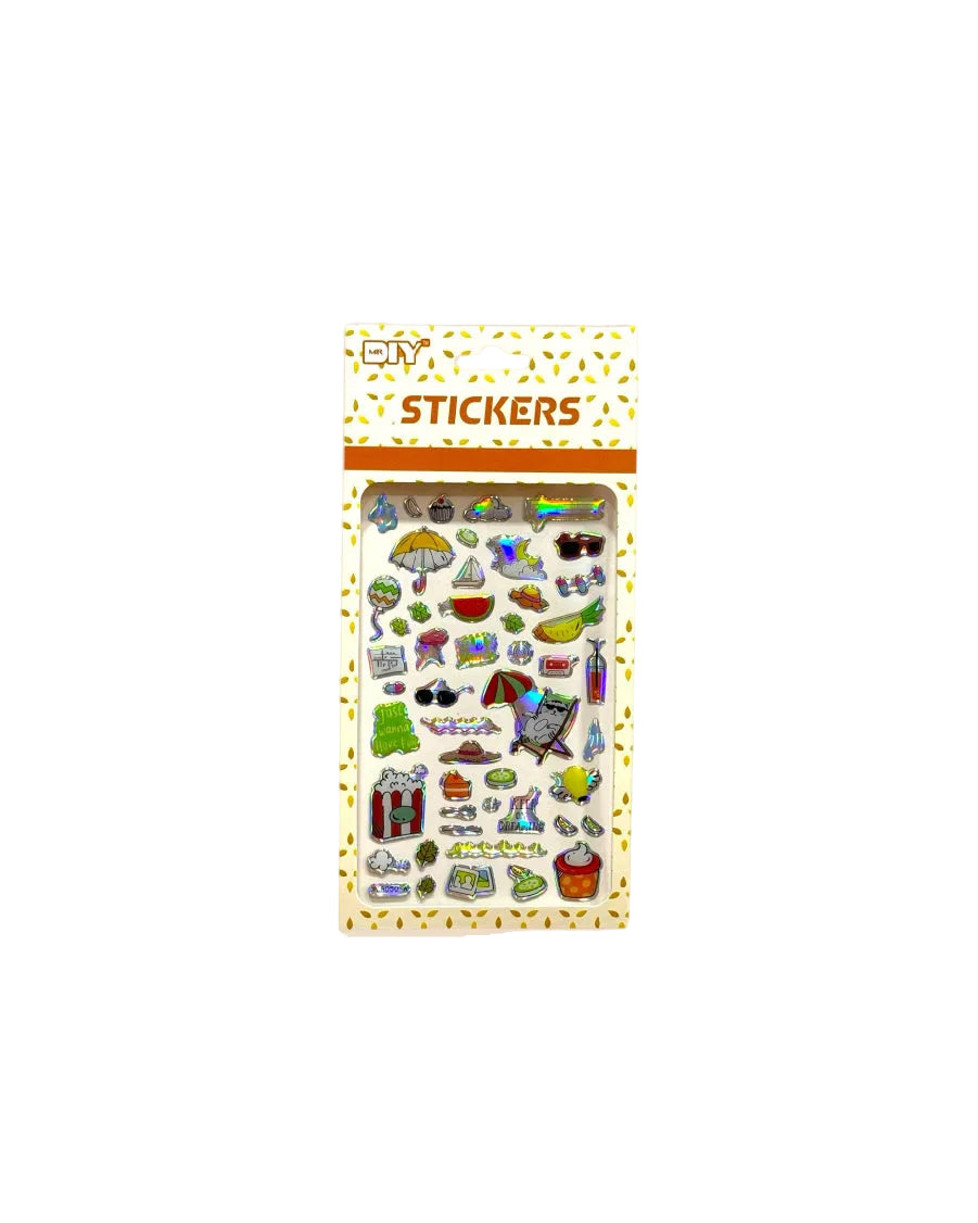 Shiny Mixed Designs Sticker Sheet
