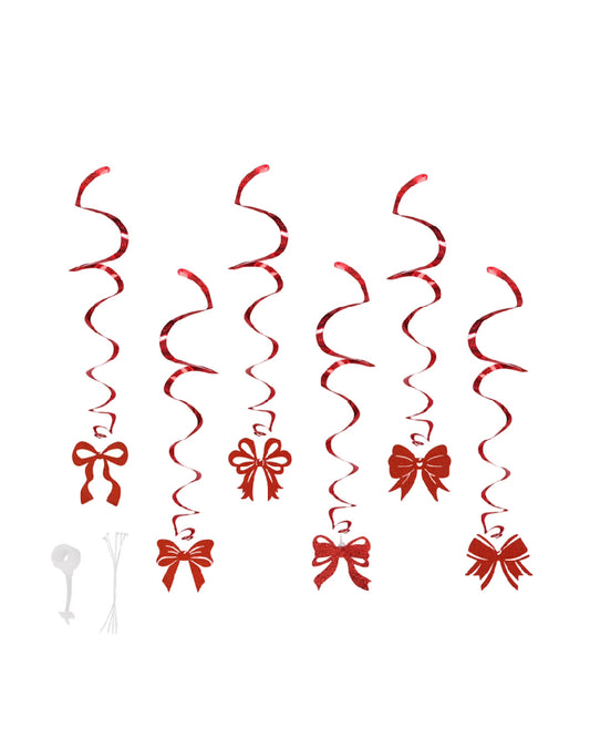 Red Bow Swirls