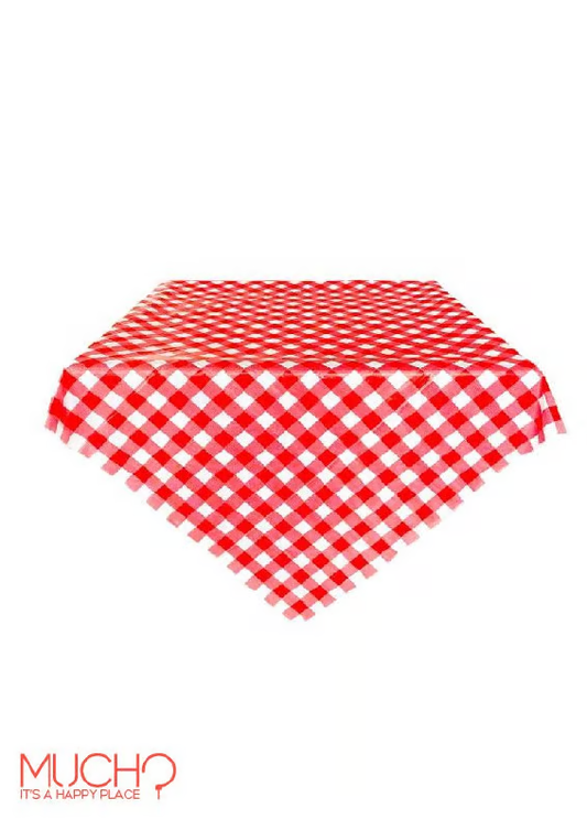 Red Checkered Table Cover