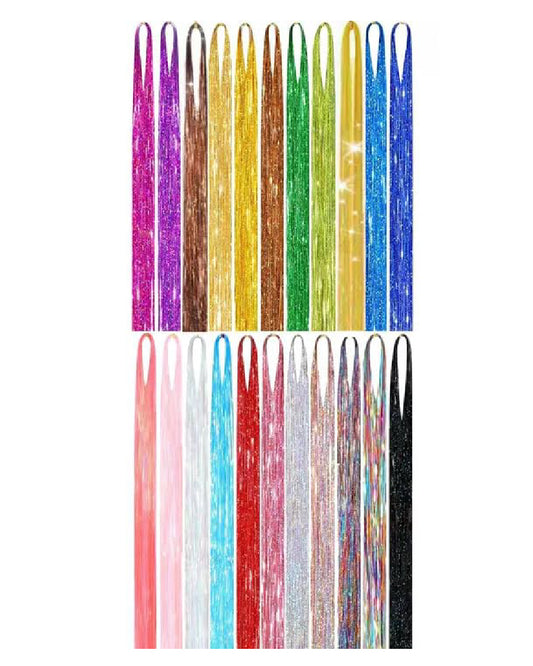 Glitter Hair Tinsel Extensions (1 Color)