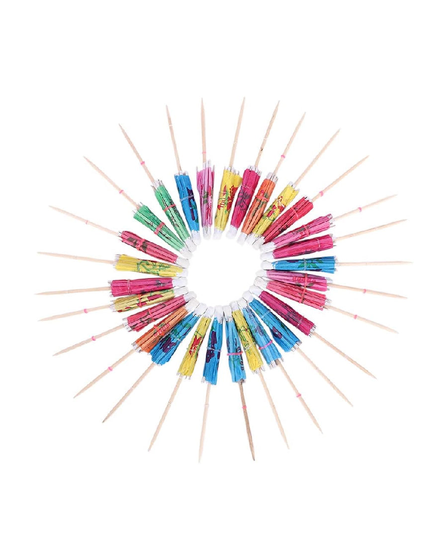 Tropical Colored Paper Topper/Drink Umbrella