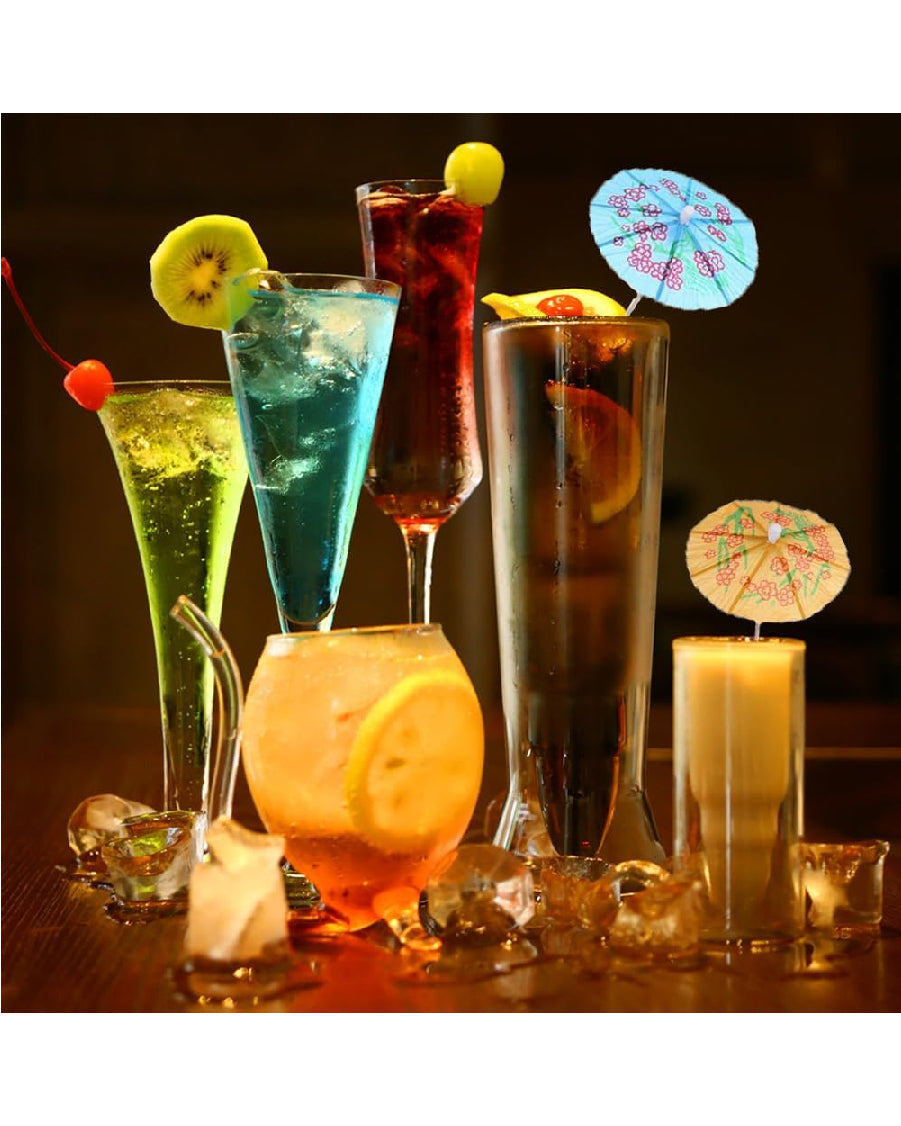 Tropical Colored Paper Topper/Drink Umbrella