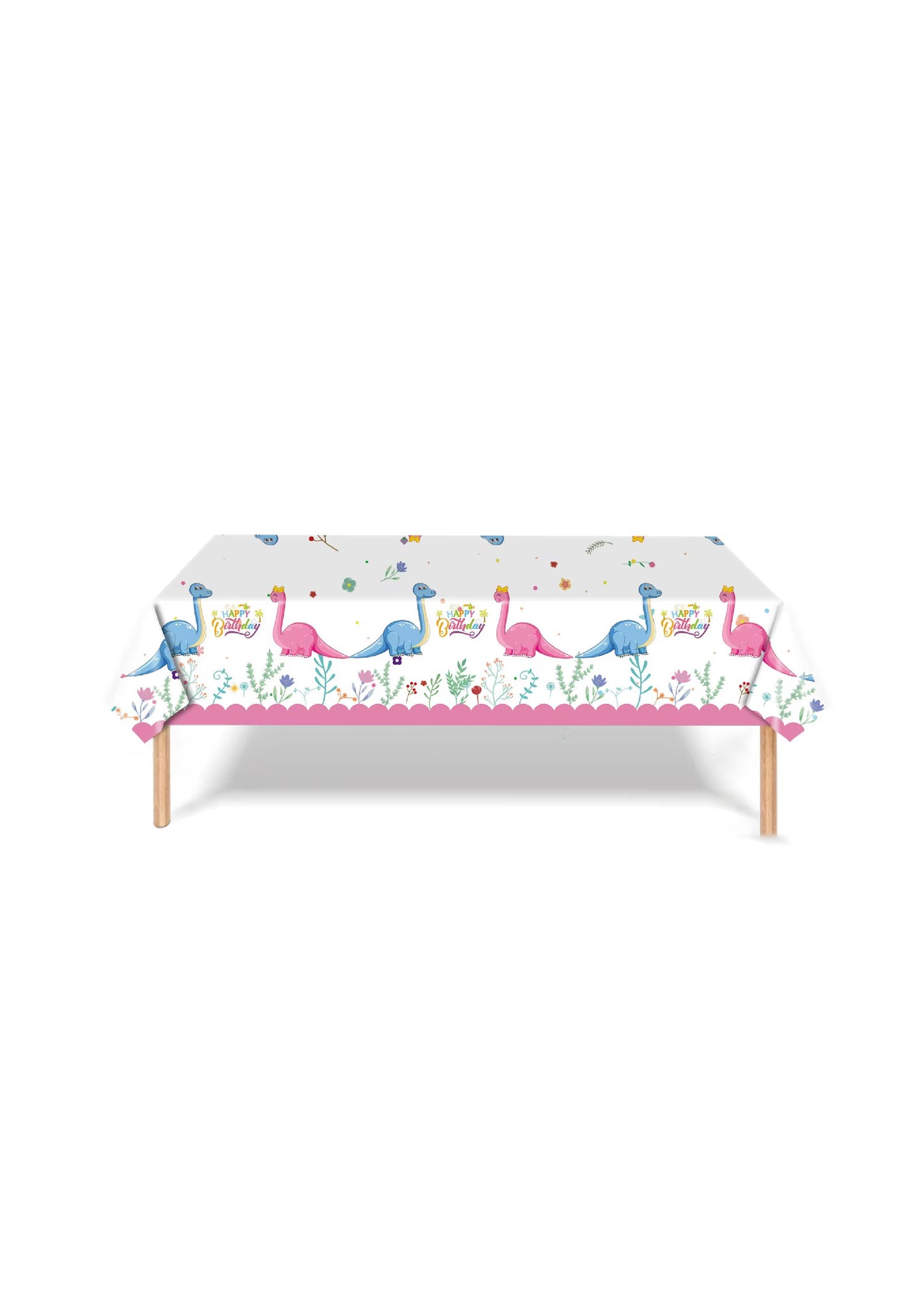 Pink Dino Table Cover