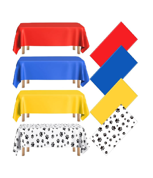 Puppy Dog Pet Paw Print Table Cover