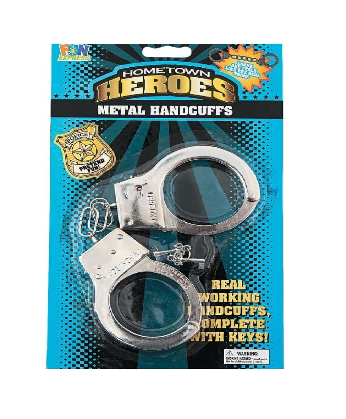 Toy Metal Handcuffs with Keys