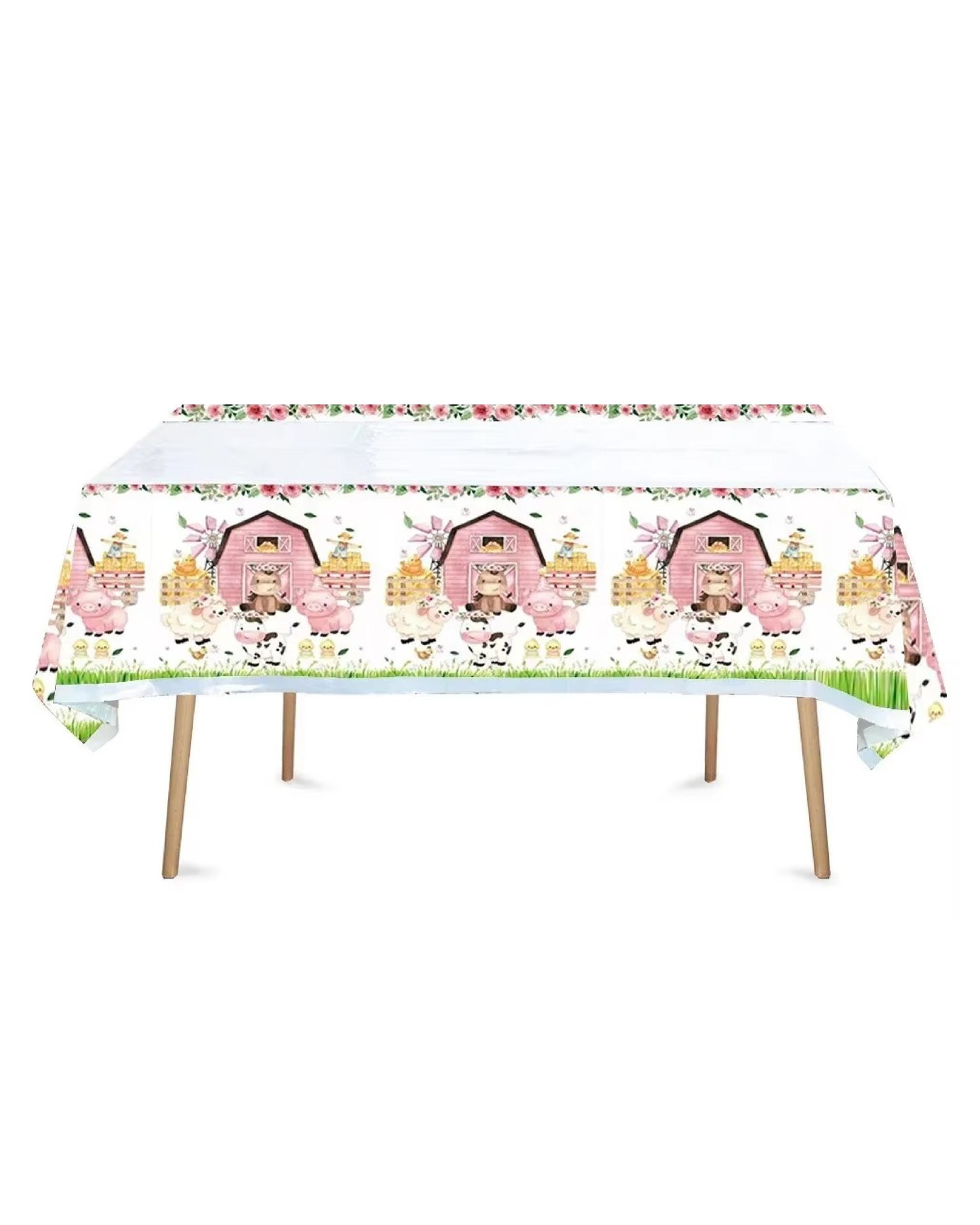 Pink Farm Table Cover