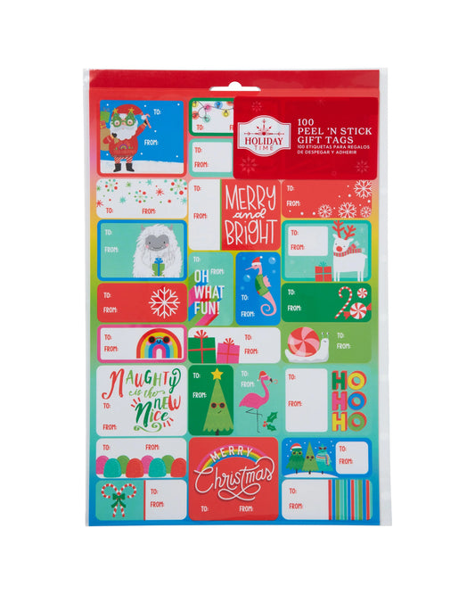 Christmas Gift Tags Sticker (Pack of 100)