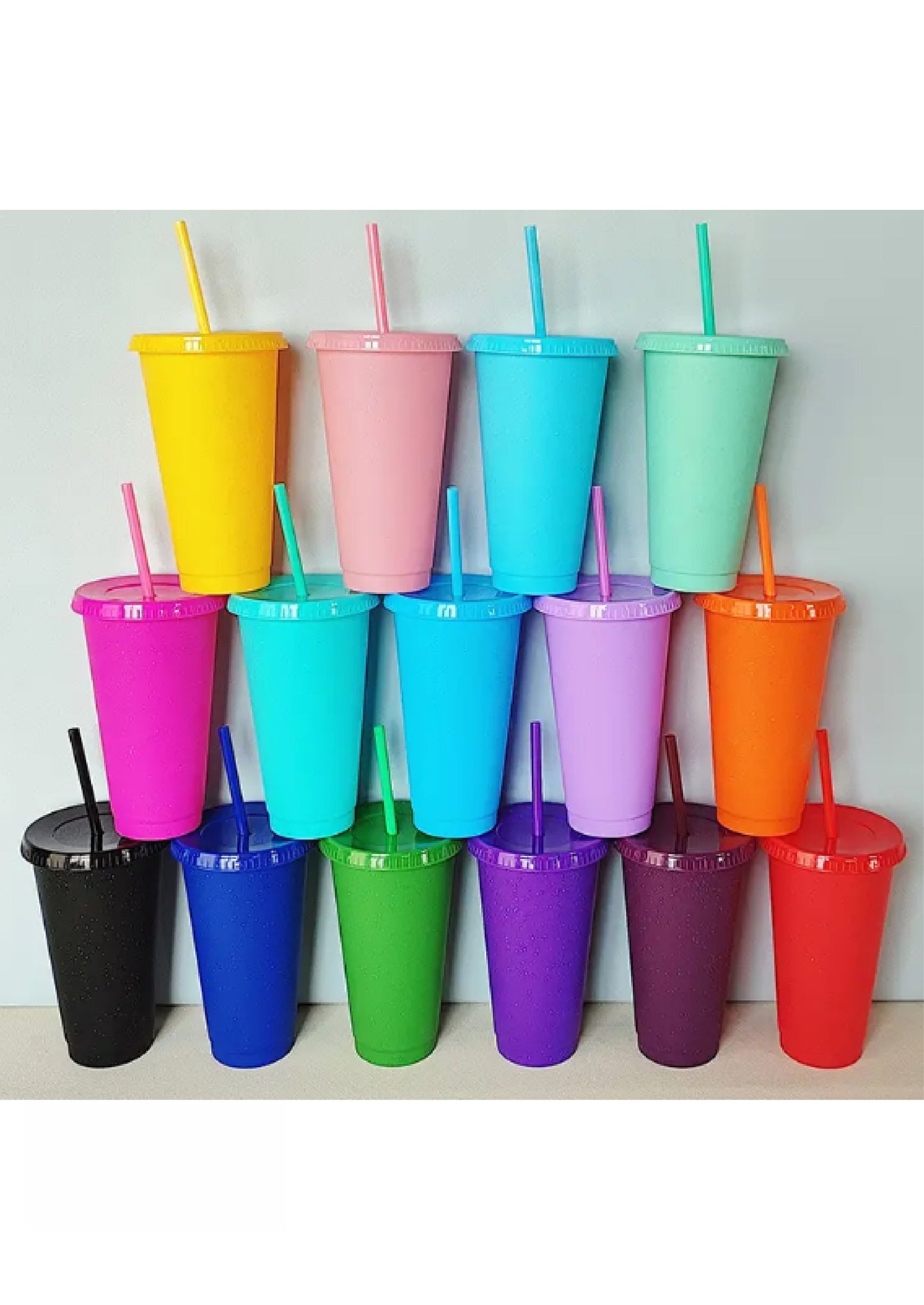 Cups with Lids and Straws (Pack of 10)