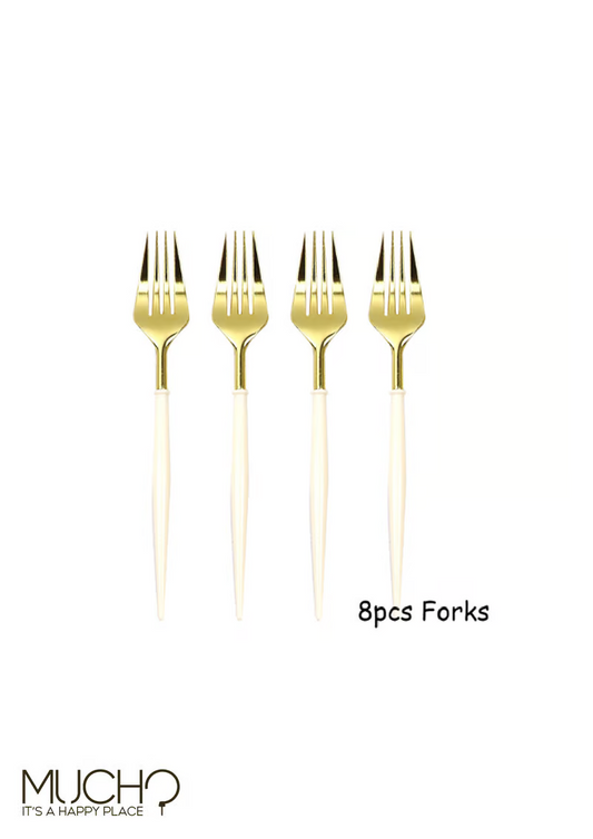 White/Gold Forks