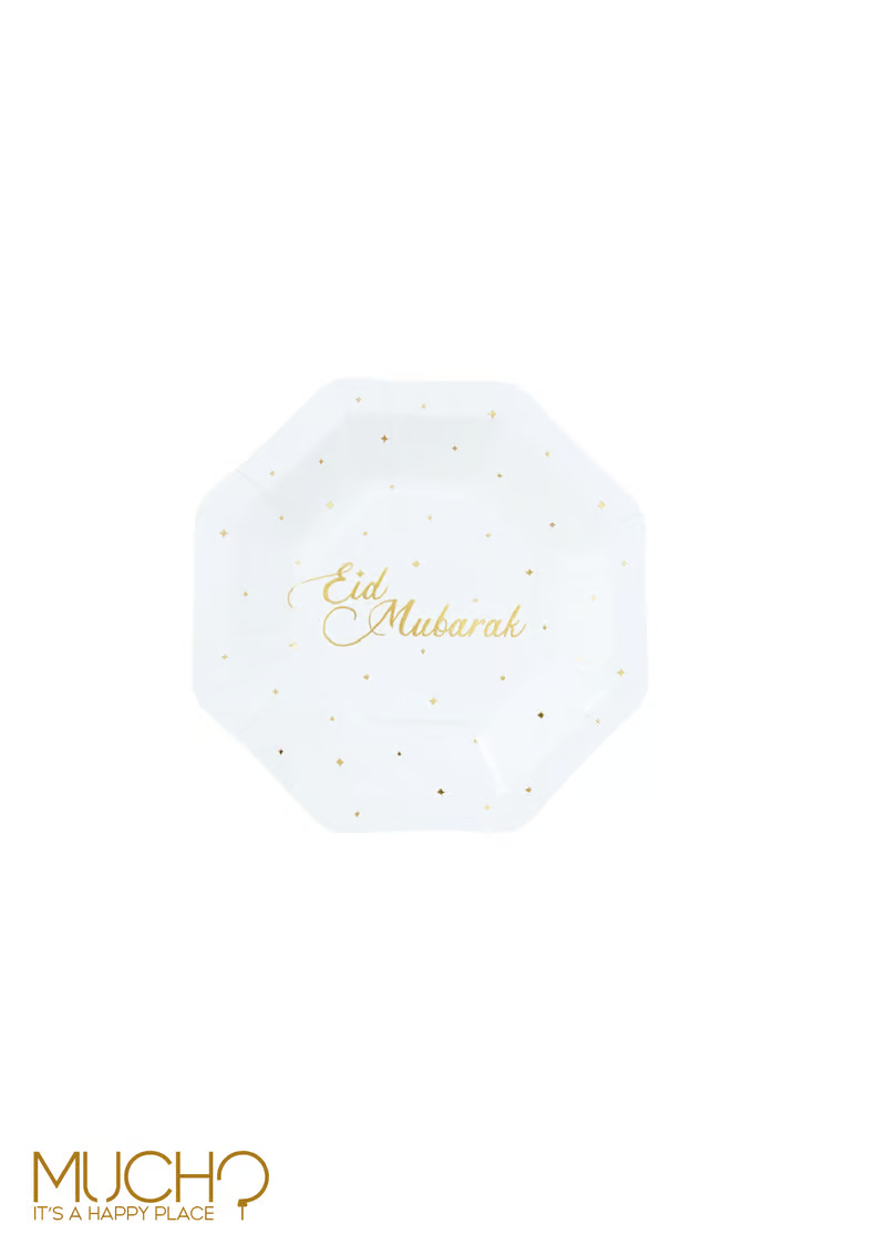 Eid Mubarak White 7 Inch Plate