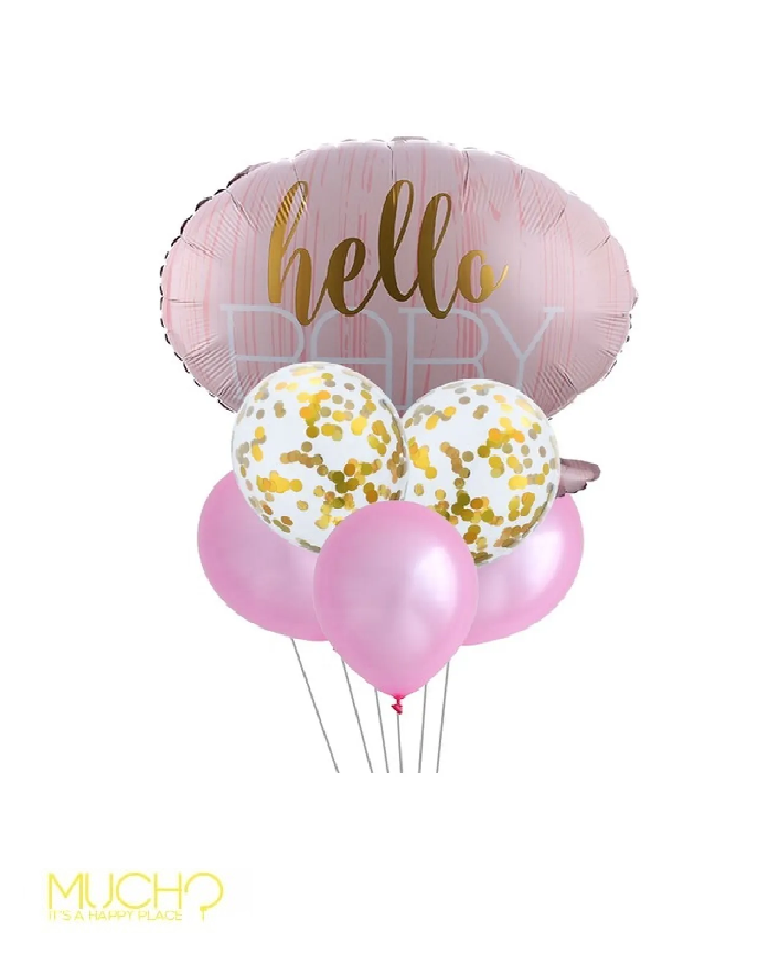 Hello Baby Balloons Bunch