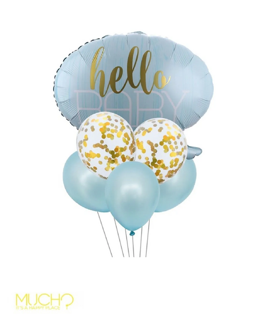 Hello Baby Balloons Bunch